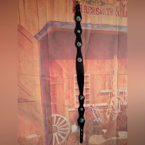 Vintage Western Faux Turquoise Concho Belt - Bonded Leather